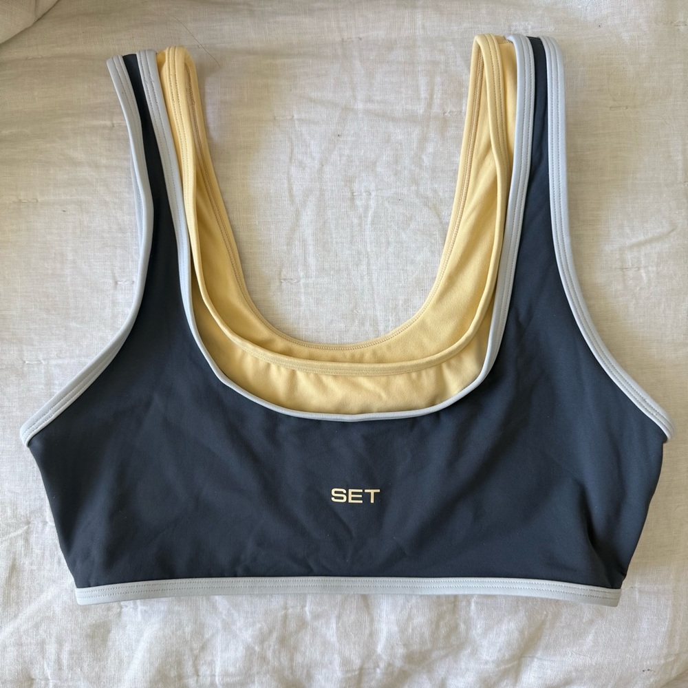 SET Active Airluxe Breathe Layer Scoop Bra in Himalaya
